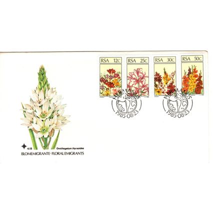 South Africa 1985 Floral Emigrants , First Day Cover