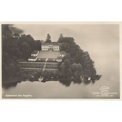 Stjarnsund Fran Flygplan Sweden Antique Rare Aerial Postcard