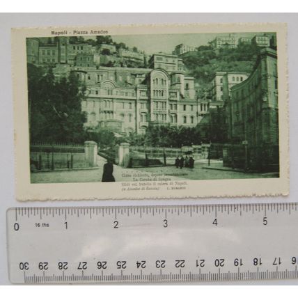 vintage postcard Napoli, Piazza Amedeo