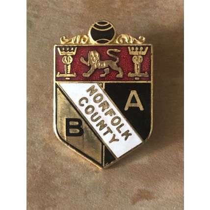 Norfolk county bowling association bowling bowls badge