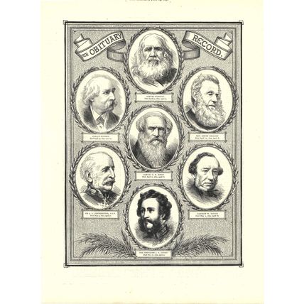OBITUARY RECORD 1872 Samuel Bamford, Horace Mayhew VICTORIAN ENGRAVING