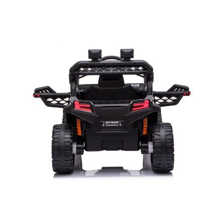 Children's 12V Electric Ride-On Car with Remote Control and Trailer – Black