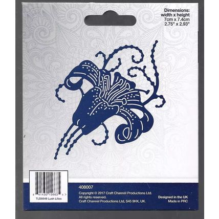 Tattered Lace. Lush Lilies Die Set. Die Cutting Cardmaking Scrapbooking Crafts