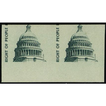 1616a, Mint NH 9¢ - Miscut Imperforate Pair Error - Stuart Katz