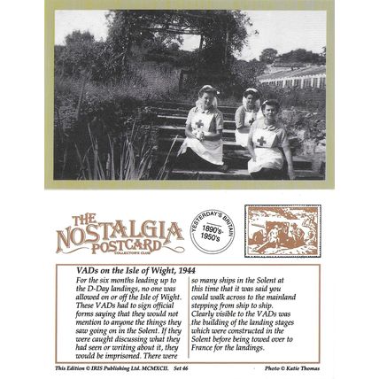 Postcard WW2 VAD Nurses Isle of Wight 1944 Nostalgia Voluntary Aid Detachment