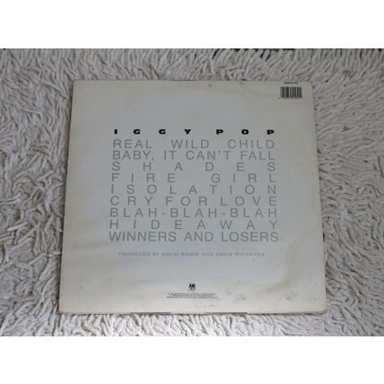 IGGY POP, BLAH BLAH BLAH VINYL LP.