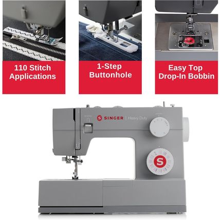 SINGER Heavy Duty 4452 High Speed Sewing Machine with Accessory Kit | Strong Mot