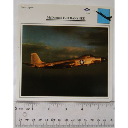 McDonnell F2H Banshee - USA - Interceptor - Collectors Club Card