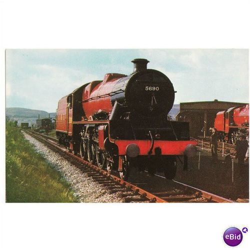 Railway Postcard LMS Jubilee 5690 Leander DINTING Stanier 4-6-0 Loco