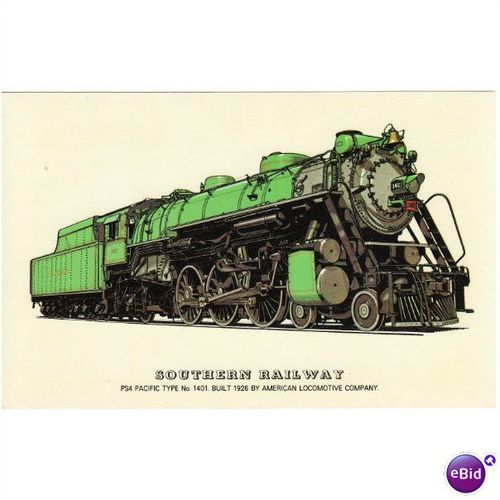 Railway Postcard Southern PS4 Pacific 1401 American Loco Co USA