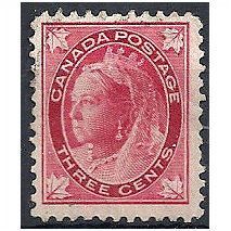 Canada 1898 SG145 3c Carmine Very Fine Used .