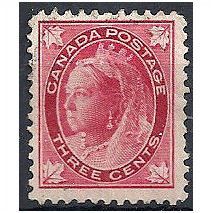 Canada 1898 SG145 3c Carmine Very Fine Used .