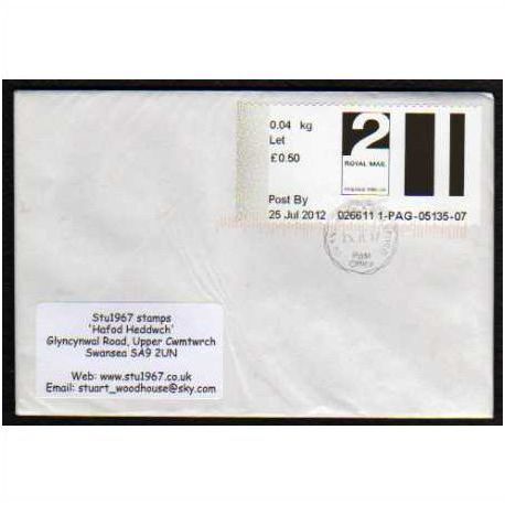 2012 2ND 'POST & GO' (CARDIFF) ON COVER (EBID9010)