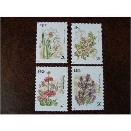 Ireland 1990 Garden Flowers mint set stamps SG781-4 Narcissus Primula Erica Rose