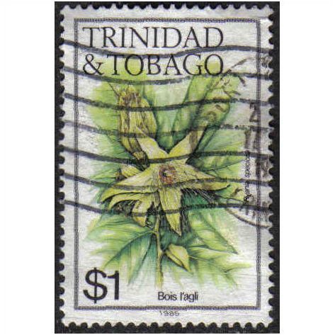 Trinidad & Tobago 1985 Flowers $1 Bois L'agli Used SG 696 postage stamp