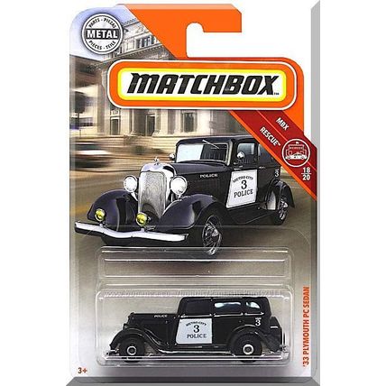 Matchbox - '33 Plymouth PC Sedan: MBX Rescue #18/20 - #45/100 (2019) *Black*