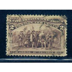 Used 231 2c Landing of Columbus Almost Very Fine T1435