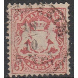 Mi: 33 used 1875 Bavaria Cat € 10