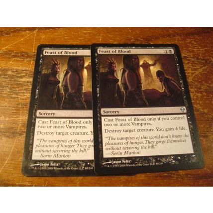 Magic The Gathering, MTG, 2-Cards, 1993-2009, FEAST OF BLOOD, nm