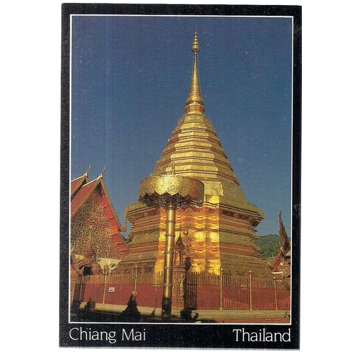 WAT PHRA THAT DOI SUTHEP, CHIANG MAI unused postcard.