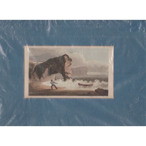 Print 1825 Seascape hand coloured by Sherwood & Co