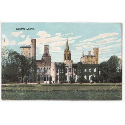 Cardiff Castle Glamorganshire Old Postcard 72787