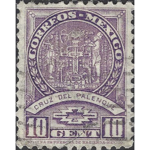 MEXICO, Palenque Cross, violet 1935, 10c