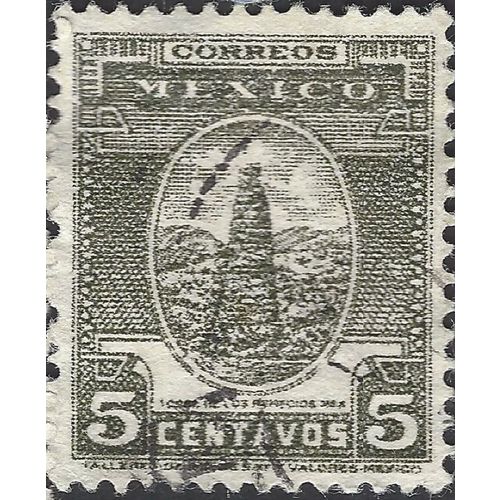 MEXICO, Torre de los Remedios, brown-black 1937, 5c