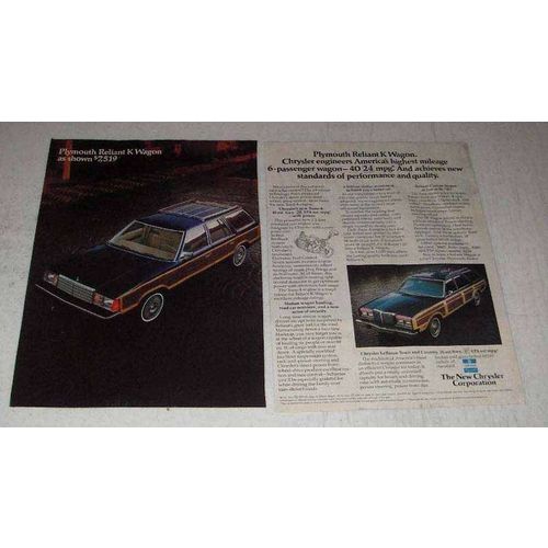 1981 Plymouth Reliant K Wagon Ad - Chrysler Engineers