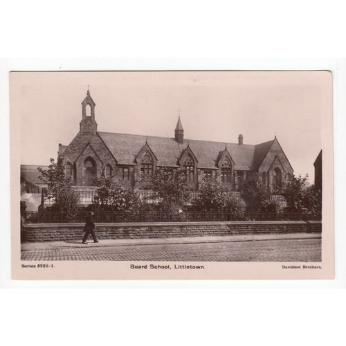 Board School Littletown Postcard RP Liversedge West Yorkshire