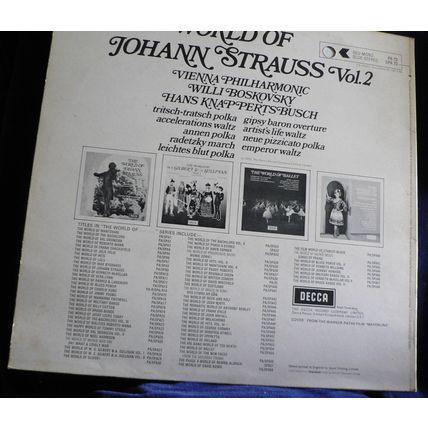 The World Of Johann Strauss Vol. 2 Vienna Philharmonic Orchestra - Decca