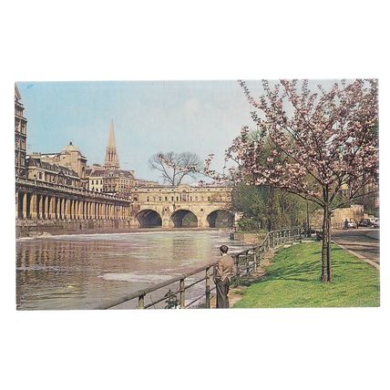 PULTENEY BRIDGE, BATH.SOMERSET. unused vintage postcard by Plastichrome #