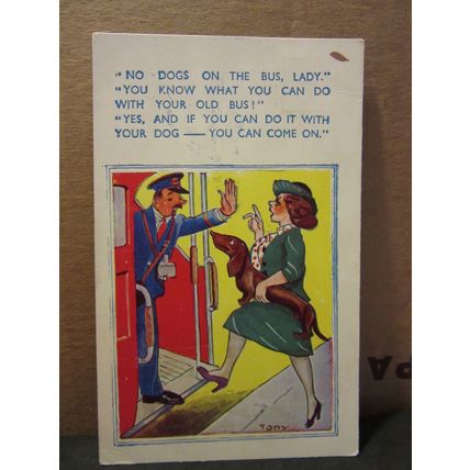 seaside comic humour used vintage postcard by E. Marks COMICARD 2215 ..1964 pm =