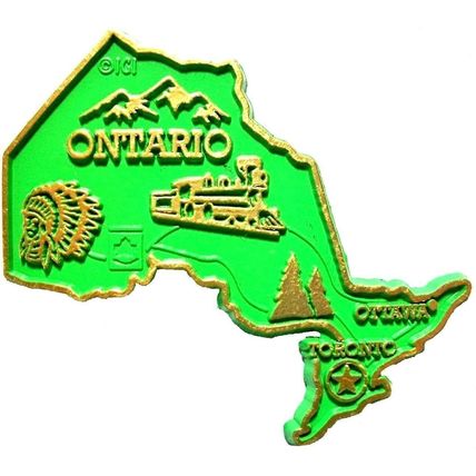 Ontario Map Fridge Magnet
