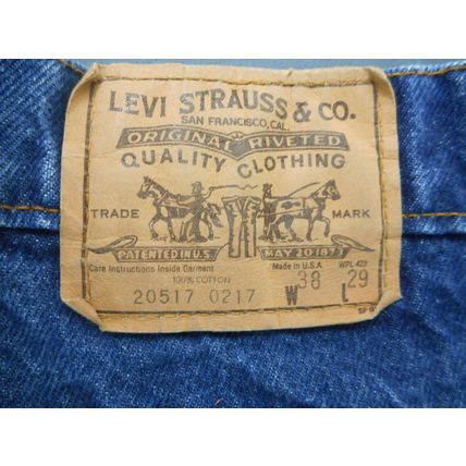 VTG Levi Strauss 517 Jeans 38W x 29L 20517 0217 Orange Tab Rivet Stamping 575