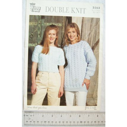Vintage: King Cole 2563 cropped top & sweater, DK