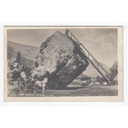 The Bowder Stone Lake District Postcard Cumbria Publisher Pettitt