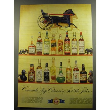 1952 Canada Dry Liqueurs Ad - Canada Dry Classics set the pace