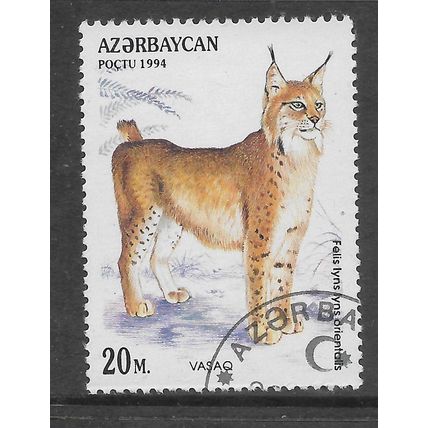 AZERBAIJAN 1994 WILDCATS 20M LYNX SG 197 FINE USED#3