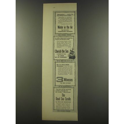 1956 The Viking Press Books Ad - The Gelignite Gang; Unnatural Death