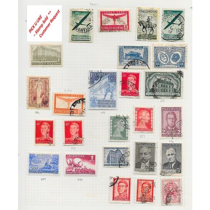 ARGENTINA 1940s -1960s USED RANGE STAMPS £1.70 LOT or 10p EACH with U-PICK