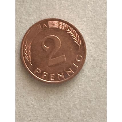 Umlaufmünze Deutschland BRD 2 Pfennig 1995 Münzzeichen A