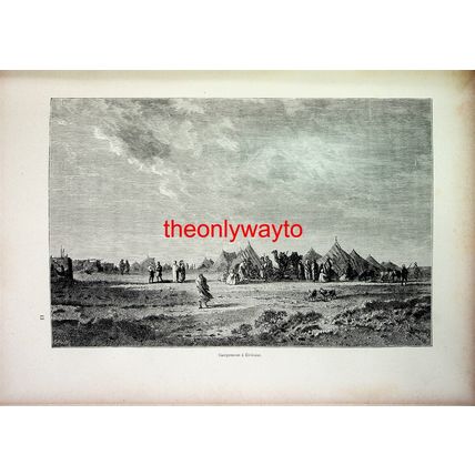 Camp At El-Guisr, Egypt, Book Illustration (Print), 1895