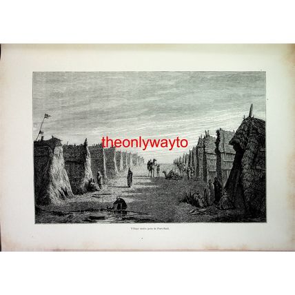 Arab Village Near Port Said, Egypt, Book Illustration (Print), 1895