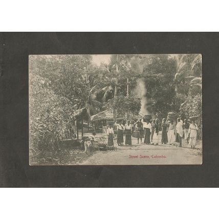 Postcard Colombo Sri Lanka Street Scene Ceylon