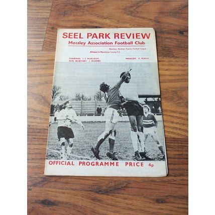 1975/76 Mossley vs Scarborough - Northern League * FREE P&P *