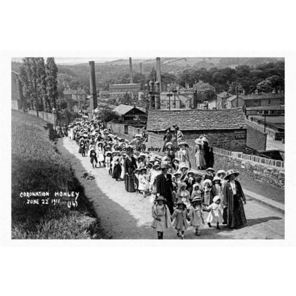 pt2336 - Coronation Parade , Honley , Yorkshire 1911 - Print 6x4