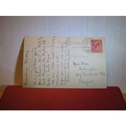 INVERARAY FROM SOUTH, ARGYLL SCOTLAND used antique postcard RP 1923? pm =