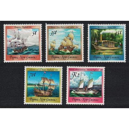 Papua NG Ships 5v 1987 MNH SG#544=556