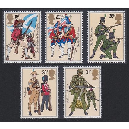 Great Britain British Army Uniforms 5v 1983 MNH SG#1218-1222 Sc#1022-1026
